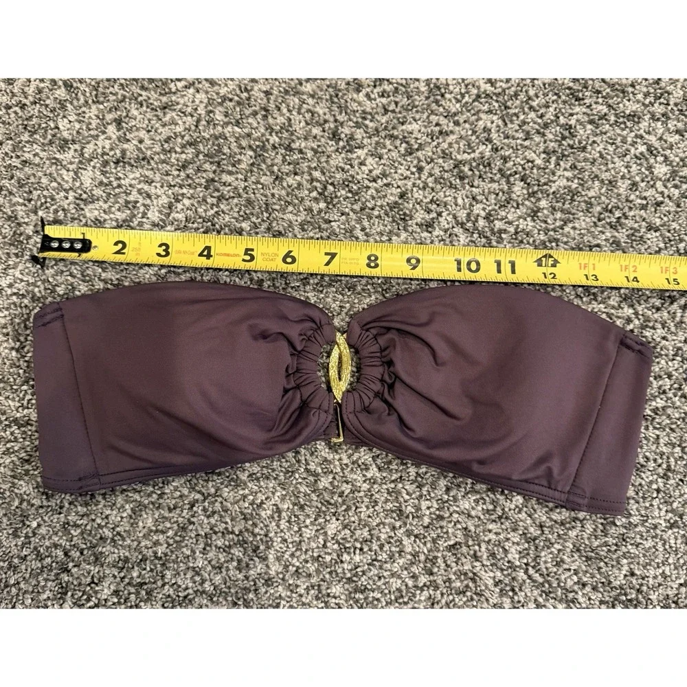 Vintage Y2K Victorias Secret Bikini Set Size Large Gold Hardware Eggplant Purple